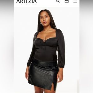 wilfred 'novella' long sleeve top in size small